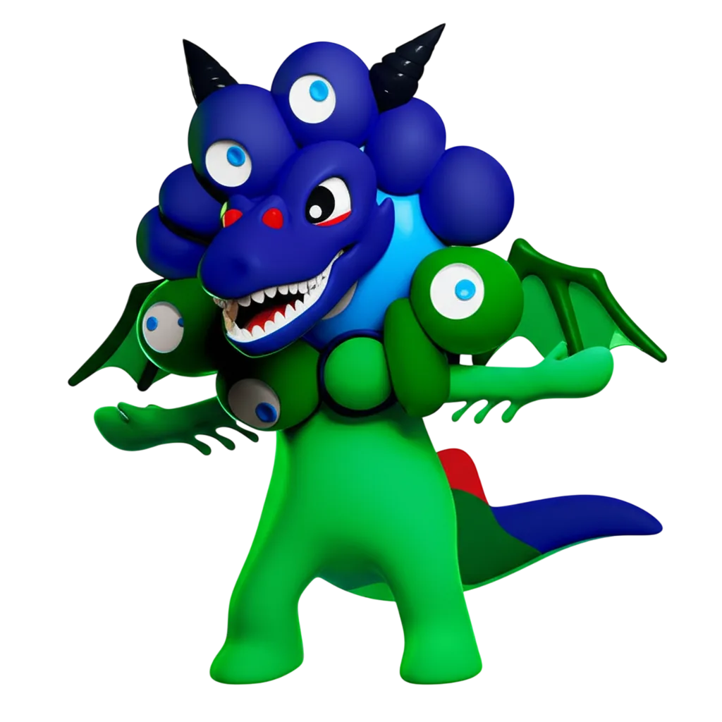 ⑨ドラゴンミャクミャク『ミャクミャク 高画質 背景透過 画像 待ち受け 壁紙 フリー素材』