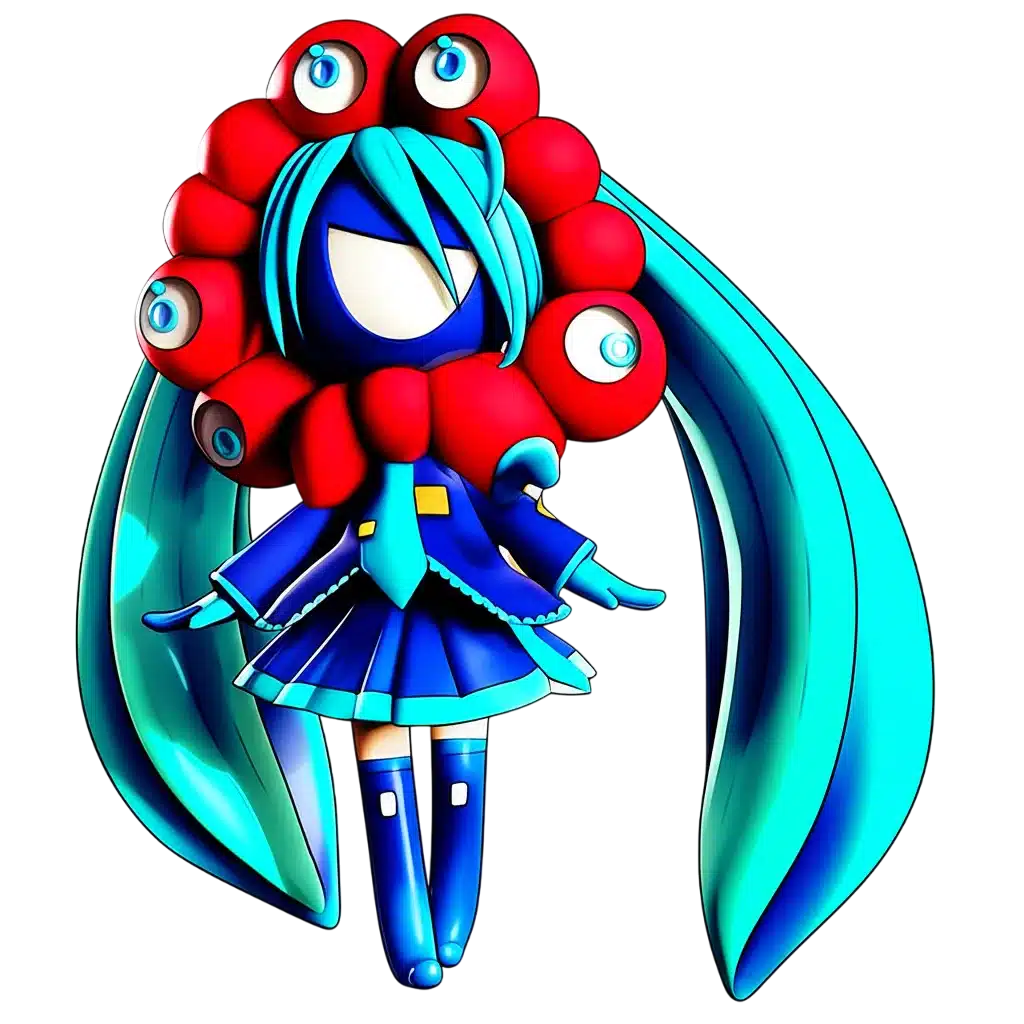 ⑪初音ミクミャクミャク『ミャクミャク 高画質 背景透過 画像 待ち受け 壁紙 フリー素材』