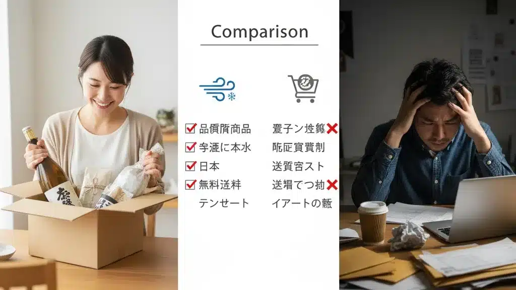 ⑯他社通販との違いとは?強みを比較『かぜとゆき 通販 怪しい 口コミ 評判 悪い理由』