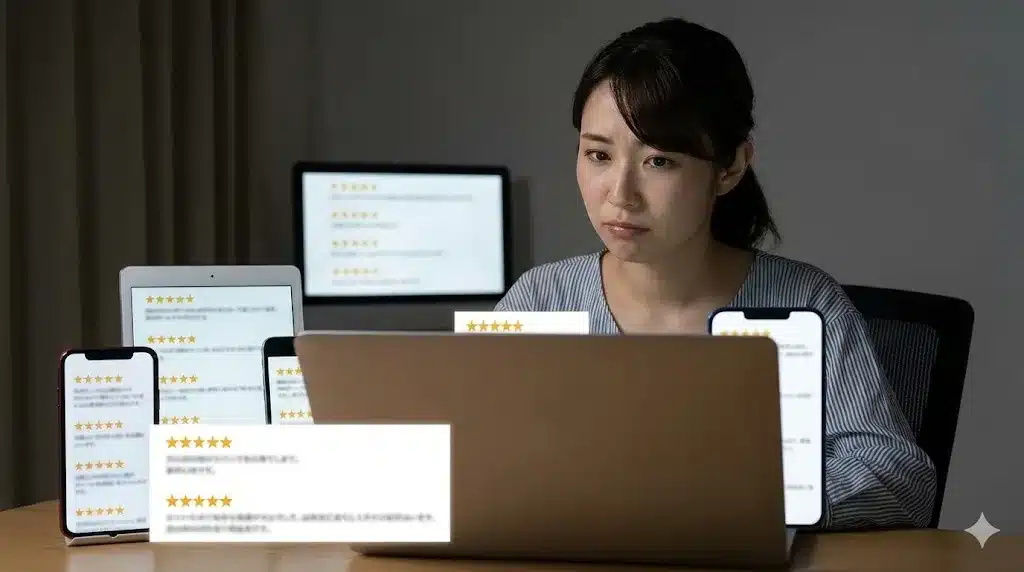 ⑫サイト内のレビューが高評価しかないのは何故か？『rdstreet 口コミ 評判 怪しい』