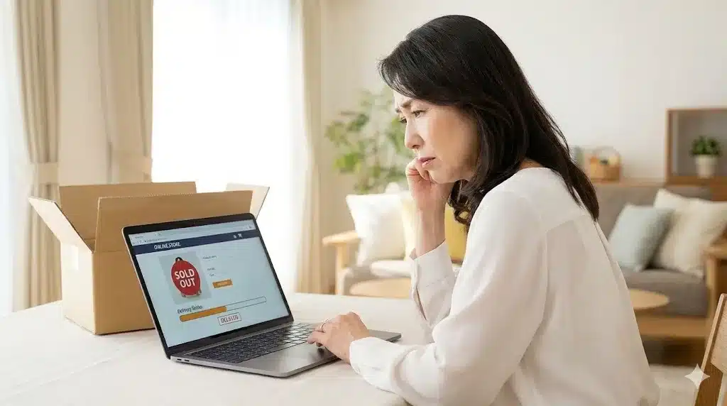 ⑧商品が届かない配送遅延や在庫切れの実態『ハルメク 通販 評判 悪い 怪しい 解約できない カタログ 停止』