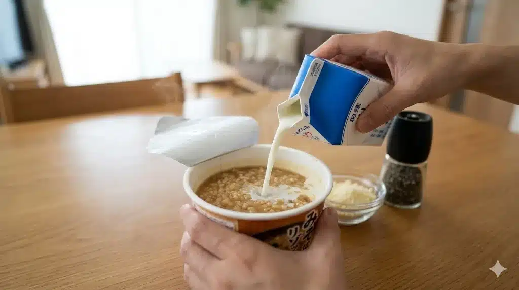 ⑫牛乳でリゾット風にする美味しい食べ方『みそきん メシ まずい 口コミ 評価』