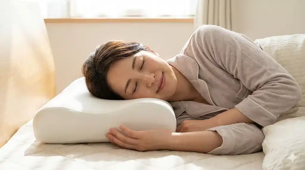 ⑮昭和西川女神の無重力まくらの横向き寝の評価『コストコ 昭和西川女神の無重力枕(まくら)の口コミ 評判』