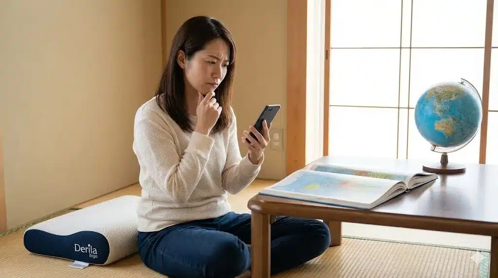 ⑨どこの国?口コミ評判で知るDerila Ergoデリラエルゴ枕『derila ergo デリラエルゴ 枕 口コミ 評判 どこの国 公式サイト』